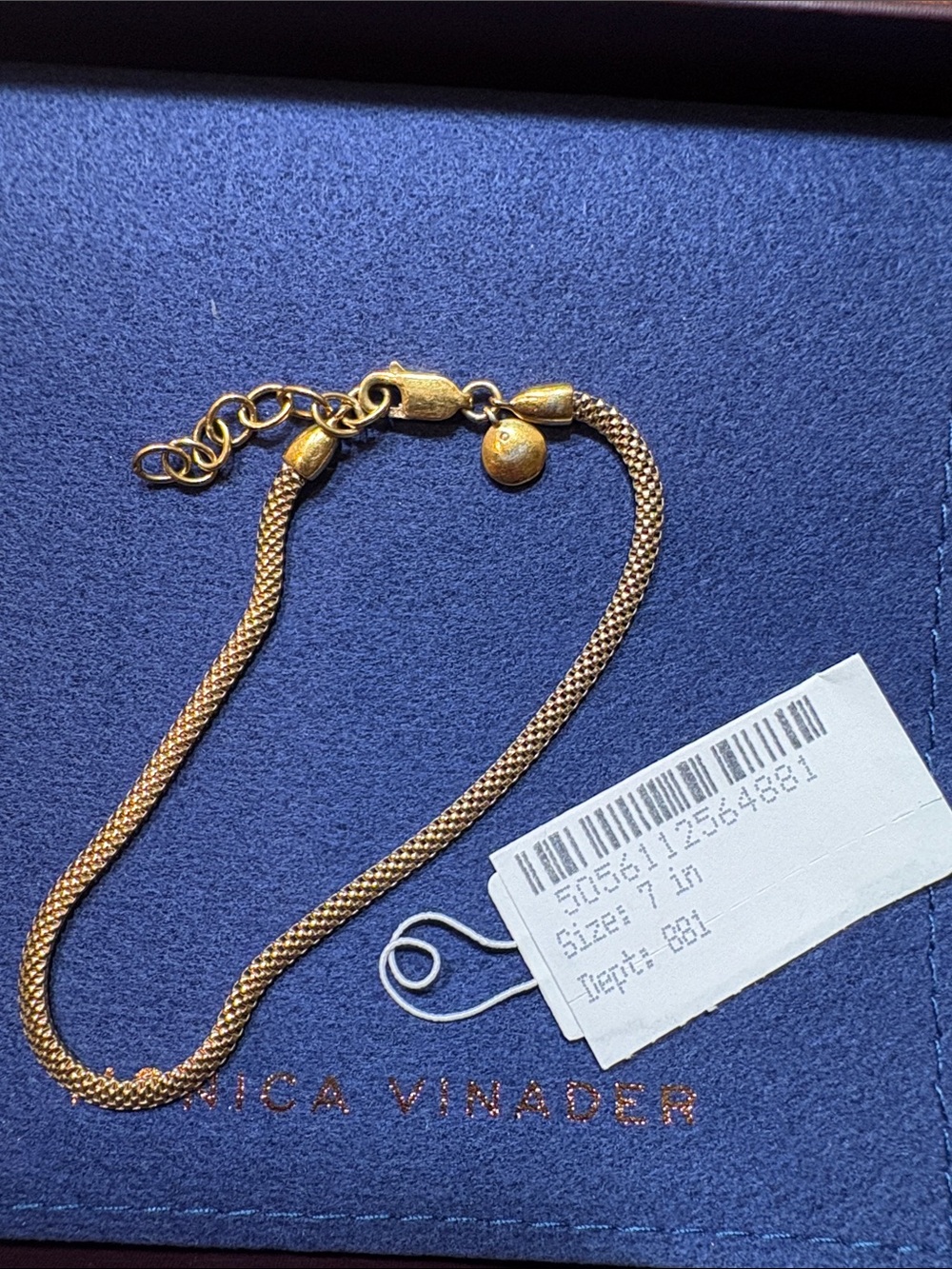MONICA VINADER Gold Mesh Chain Bracelet - Picture 5 of 5